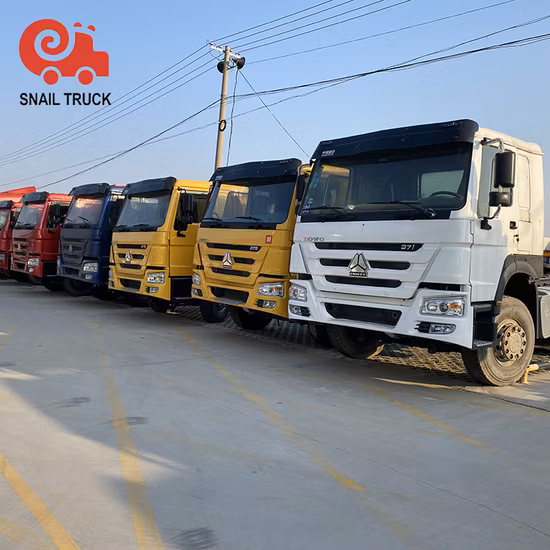 Heavy Duty Sinotruk HOWO 336/371/420HP 6X4/8X4 10/12 Wheeler Usado Tractor Head Cargo Truck para venda