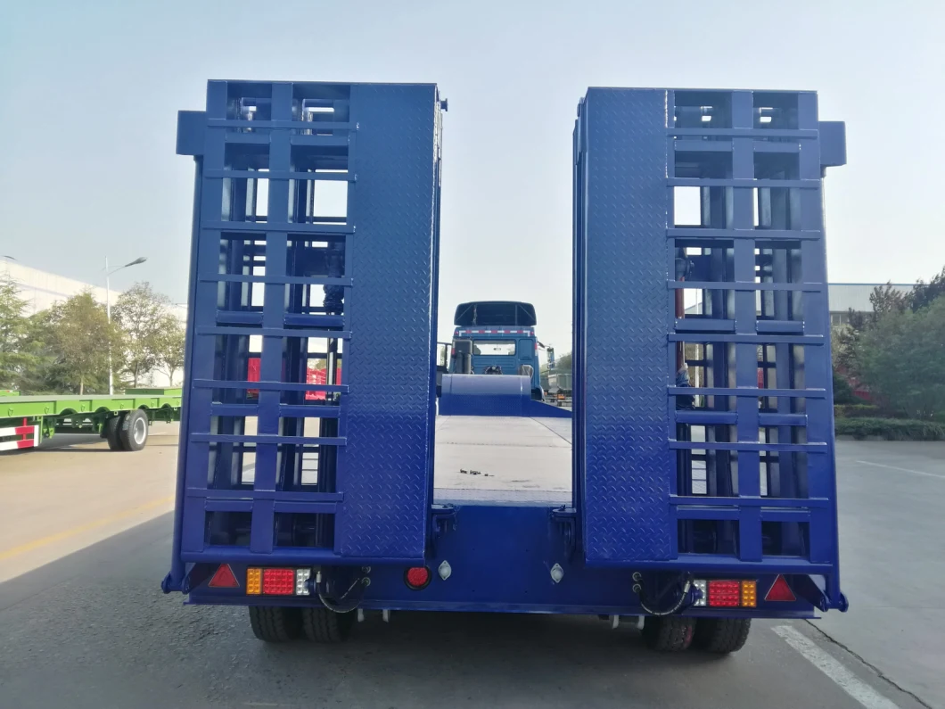 6 Axle Heavy Duty 100t Low Bed Semi Trailer Special Vehicle for Bridge Transportation