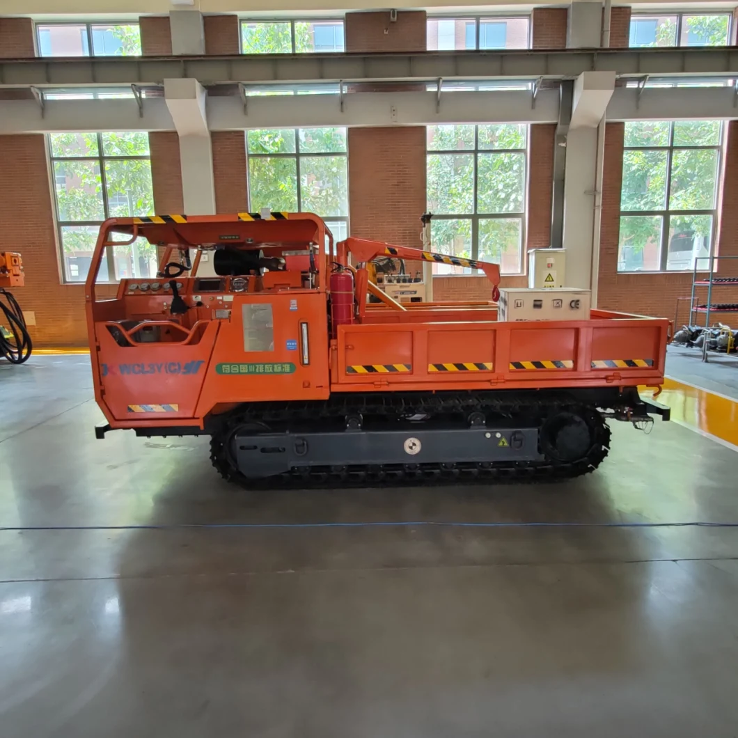 Two-Way Driving, Self-Contained Lifting Arm, Small Turning Radius, Explosion-Proof Crawler Transport Vehicle for Coal Mine