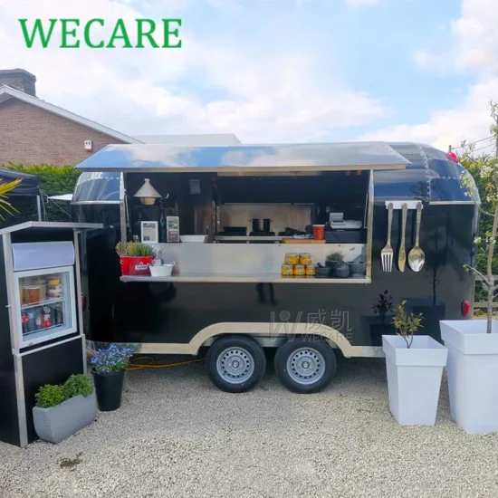 Wecare Snack Food Trailer Moving Dining Car Trailer Carrinho de comida de rua Foodtruck com EEC